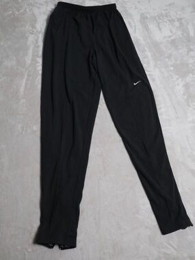 Nike Black Track Pants with White Swoosh
